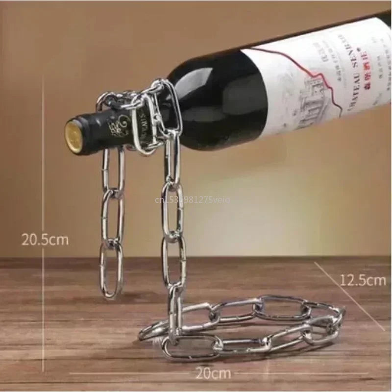 Levitating Chain Wine Bottle Display