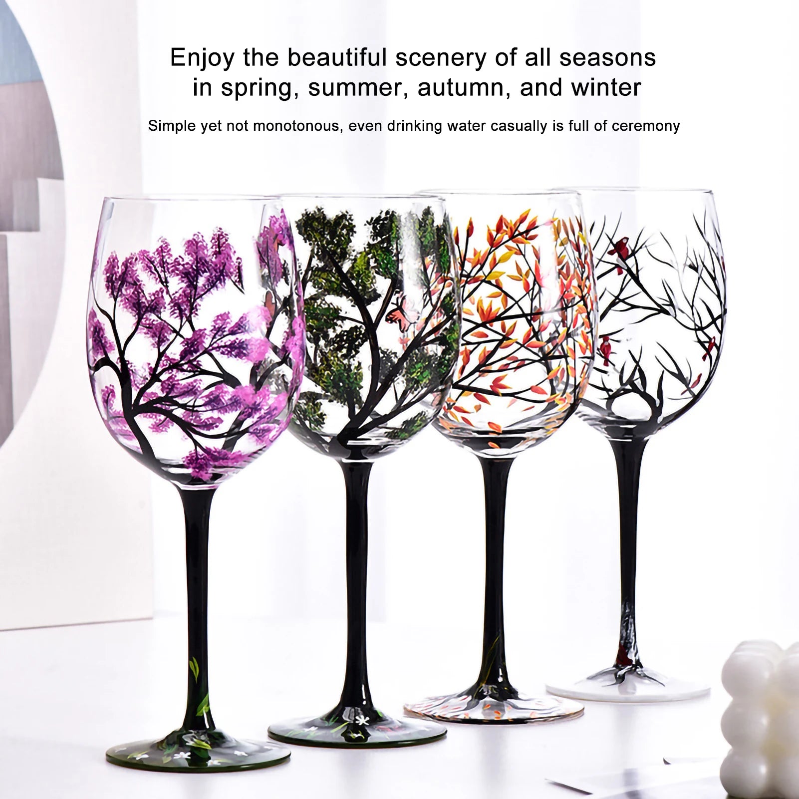 Four Seasons Wine Glasses