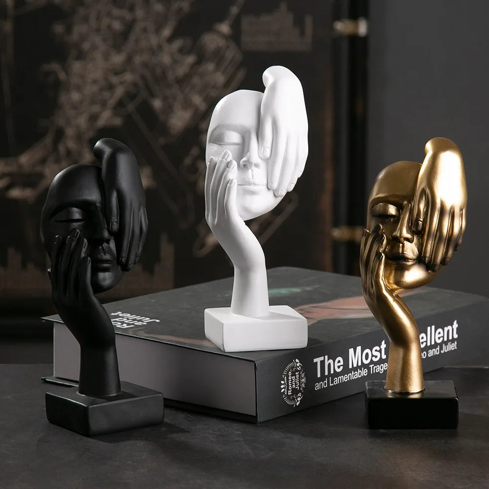 Vintage "Silence is Gold" Sculptures