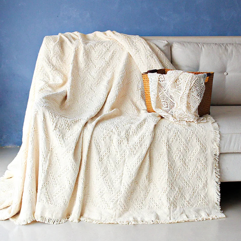 Nordic Cotton Throw Blanket