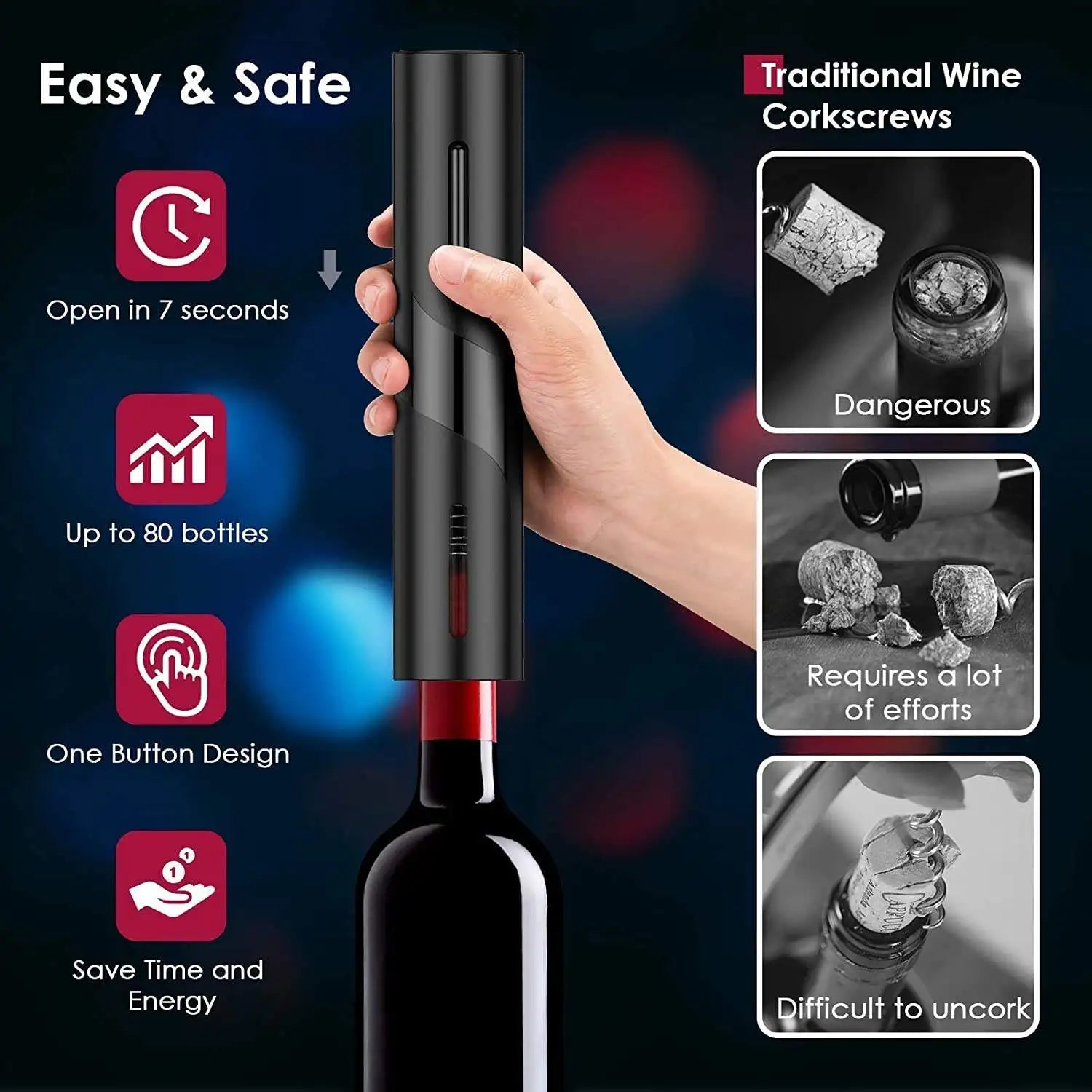 Electric Wine Opener Set