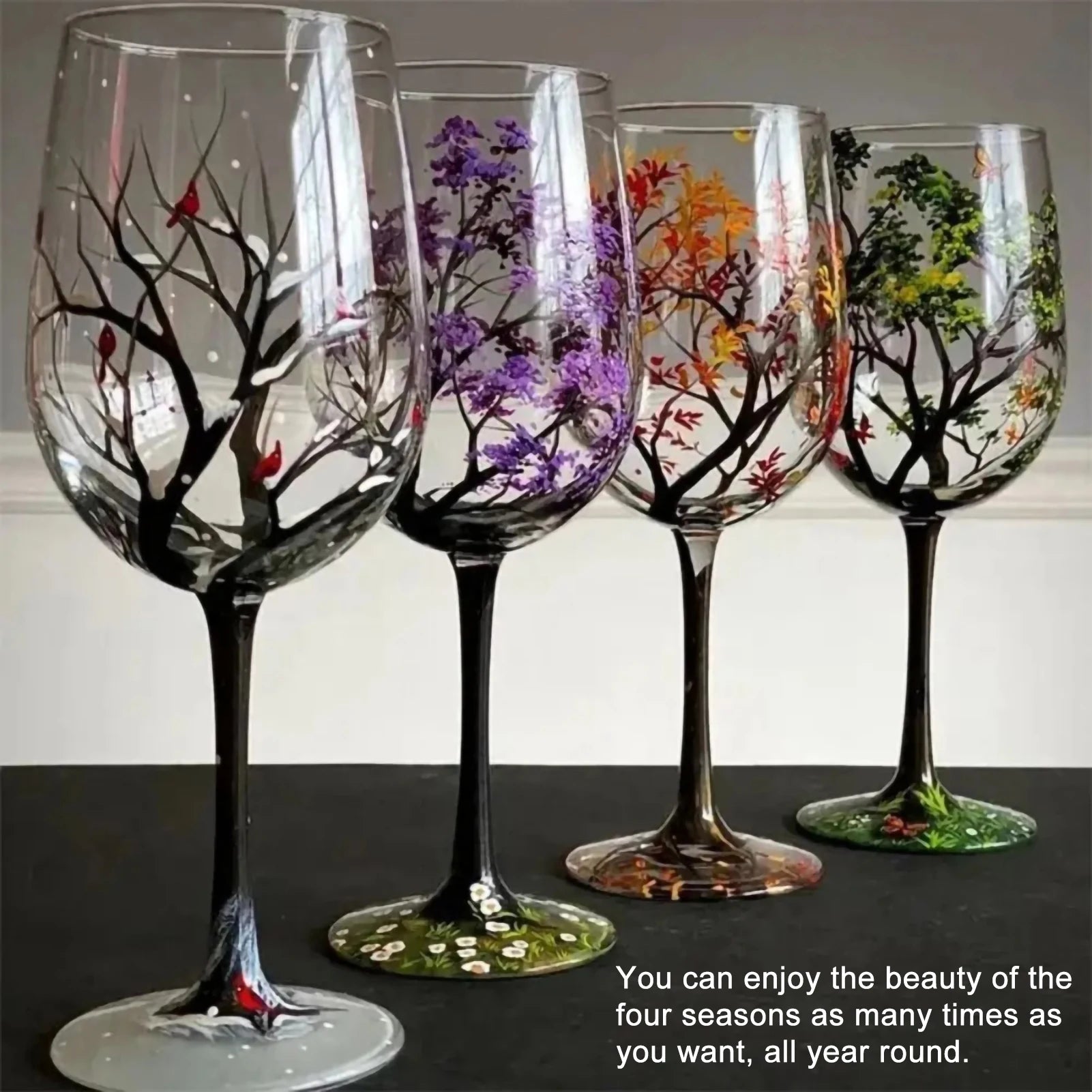 Four Seasons Wine Glasses