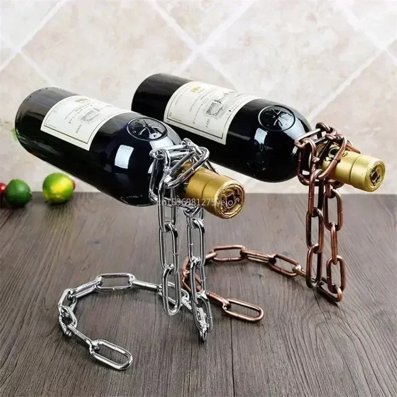 Levitating Chain Wine Bottle Display